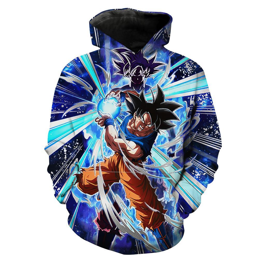 Ultra Instincts Goku Kamehameha Dragon Ball Super 3D Hoodie All Over Print