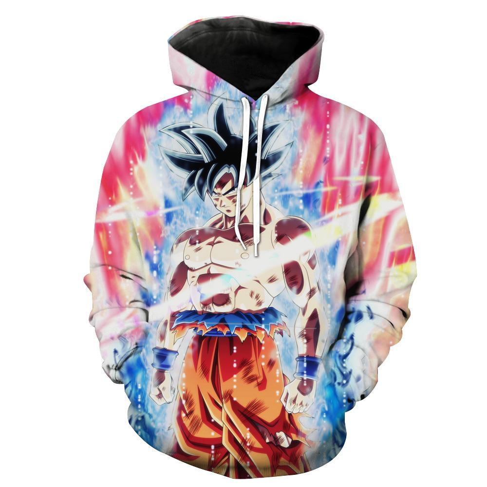 Ultra Instincts Goku Zip Up Dragon Ball Super Goku 3D Hoodie All Over Print
