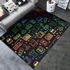 Ultra Soft Crystal Velvet Gamer Rug for Girls' Bedroom - Gaming Rugs for Room Decor