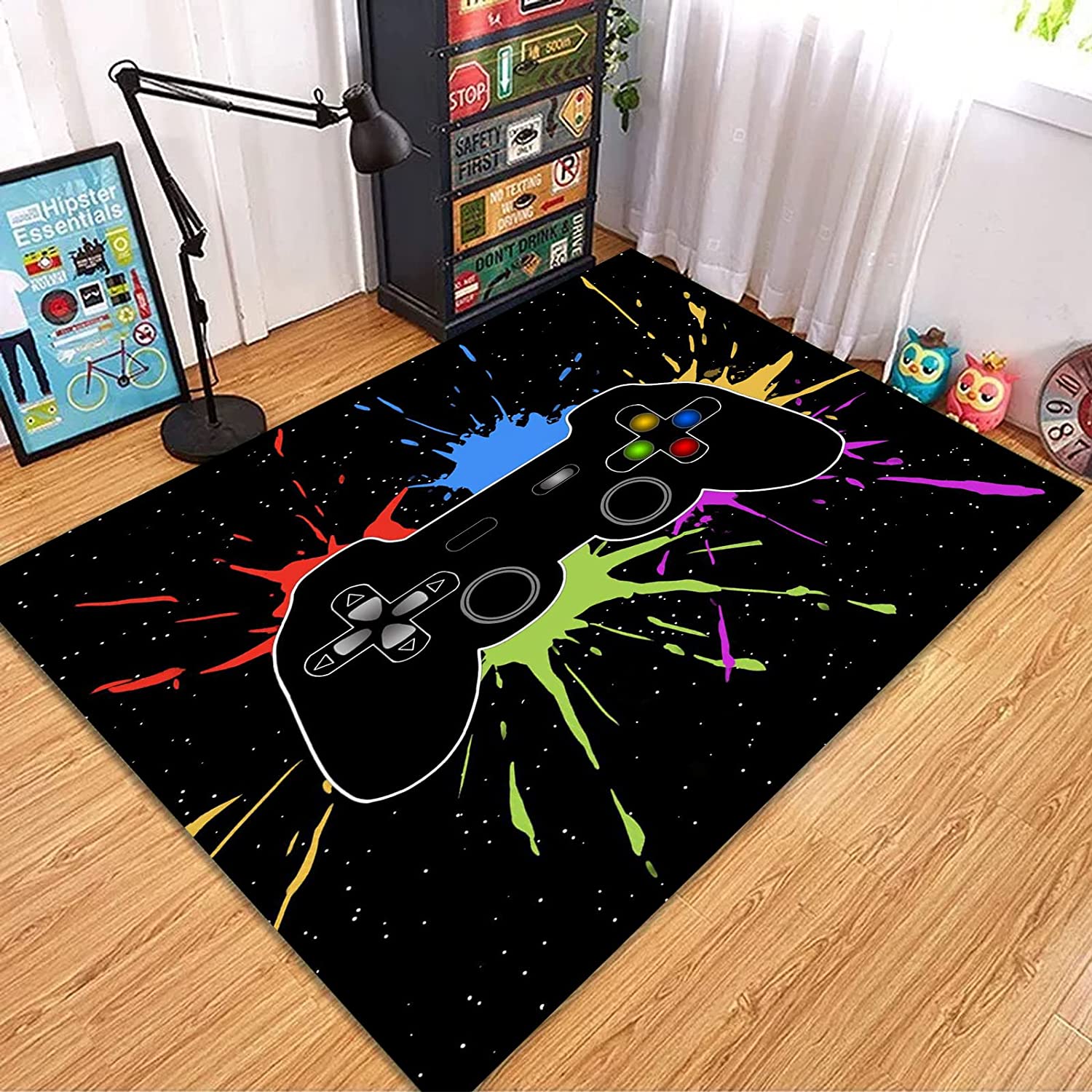 Ultra Soft Gaming Rugs for Boys Bedroom - Velvet Gamer Rug - Enjoy Comfortable Indoor Floor Sofa Rugs - Image 2