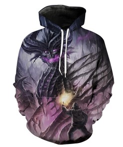 Undead Black Dragon Fantasy Hoodie 3D All Over Print