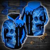 Under Armour Blue Skull Custom All Over Print Hoodie