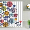 Underwater Fish Shower Curtain | Love Sea Creature | Home Bathroom Decor | Ocean Theme | Gift for Kids