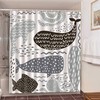 Underwater Wildlife Whale Shower Curtain, Marine Mammal Bathroom Curtain, Home Decor Accessories