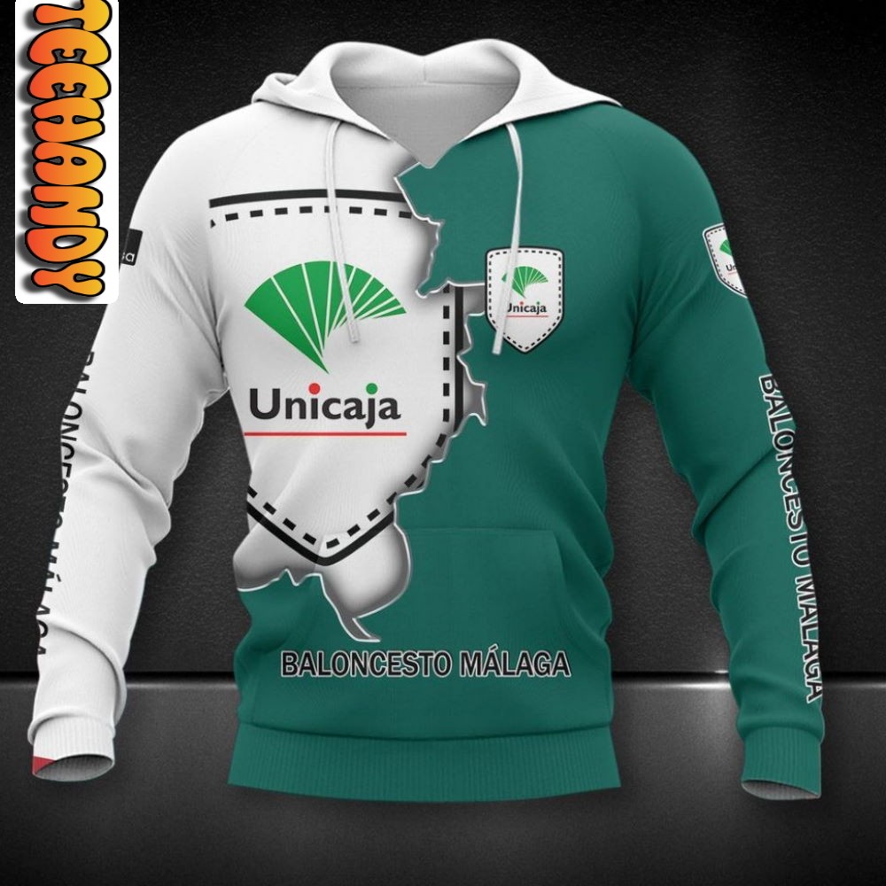 Unicaja All Over Print 3D Hoodie with Team Logo