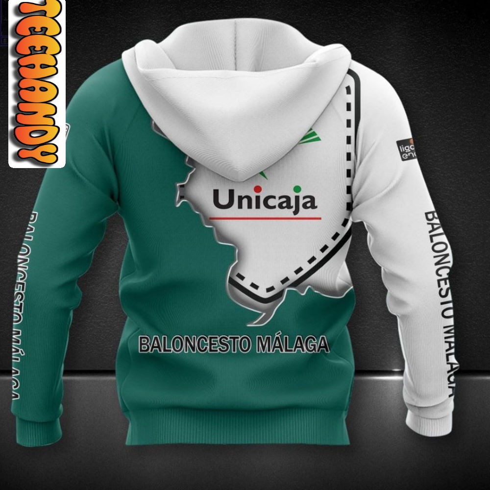 Unicaja All Over Print 3D Hoodie with Team Logo - Image 2