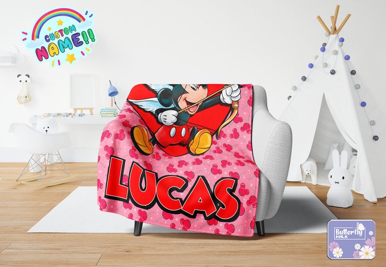 Unicorn Name Blanket for Girls - Personalized Fleece Throw Blanket - Image 3