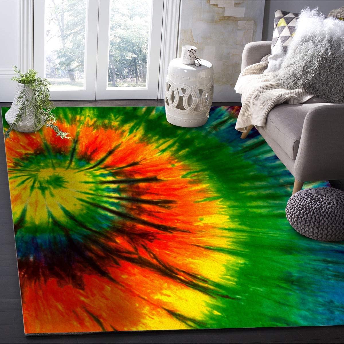 Unique 3D Visual Illusion Vortex Carpet - Ideal for Living, Dining and Bedroom Areas - Image 3