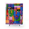 Unique Abstract Art Print Shower Curtain Unmatched Bathroom Decor design with Housewarming Gift