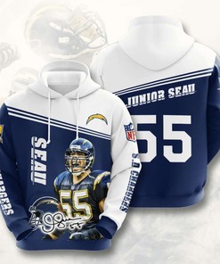 Unique All Over Print 3D Hoodie for Los Angeles Chargers Fans with Custom Sport Design