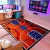 Unique Basketball Room Decor for Boys Bedroom - Print Court Sport Area Rug for Living Room
