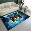 Unique Blue Upside-Down Triangle Video Games Area Rug