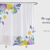 Unique Colorful Flowers Shower Curtain, Spring Yellow Plant Bathroom Decor