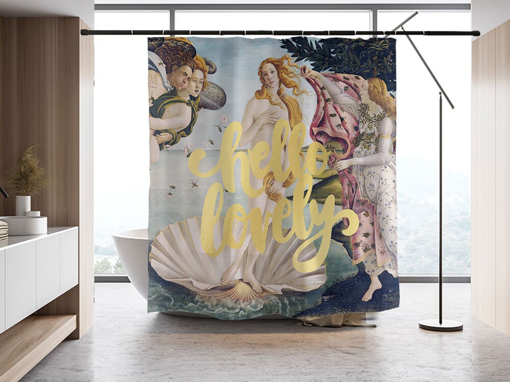 Unique Design Shower Curtain Venus | Bathroom Art Decor Housewarming Gift | Waterproof & Washable - Image 2