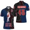Unique Pedro Martinez 45 Boston Red Sox All Over Print Polo Shirt with 3D T-Shirt Blend