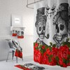 Unique Sugar Skull Couple Shower Curtain with Gothic Bathroom Decor