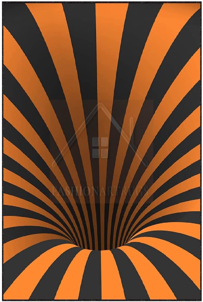 Unique and Colorful Vortex Illusion Rug, Perfect for Living Room and Office, Featuring Visual Illusion Design - Image 3