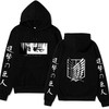 Unisex Attack on Titan Hoodie 3D The Wings of Freedom Print Pullover 3D 3D Graphic Design
