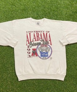 University Of Alabama Crimson Tide Vintage Style Crewneck Sweatshirt Ncaa Sweater For Him Or Her