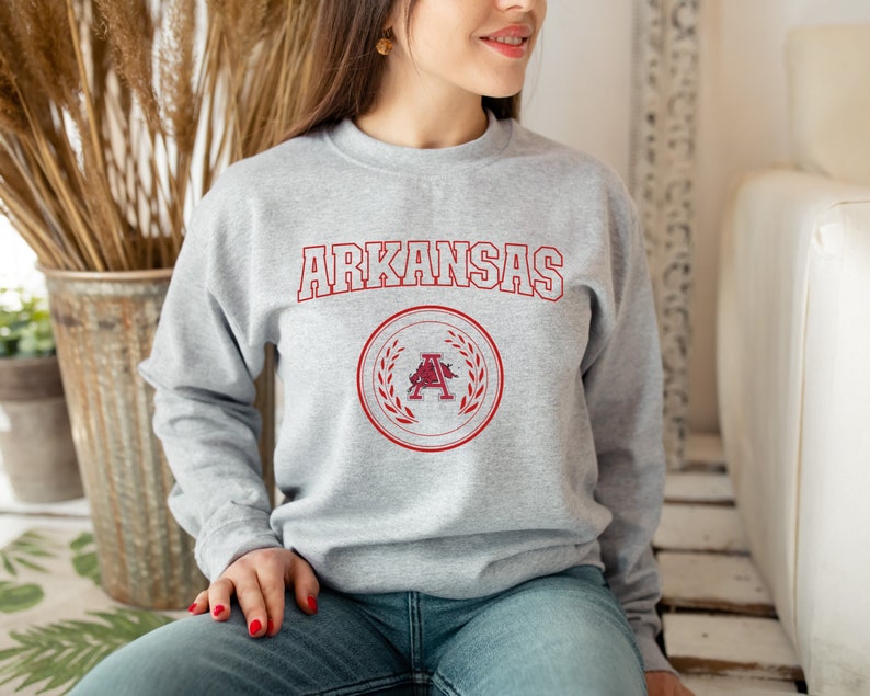 University Of Arkansas Sweatshirt, Razorbacks Crewneck, Go Hogs Sweater, Woo Pig Sooie Pullover