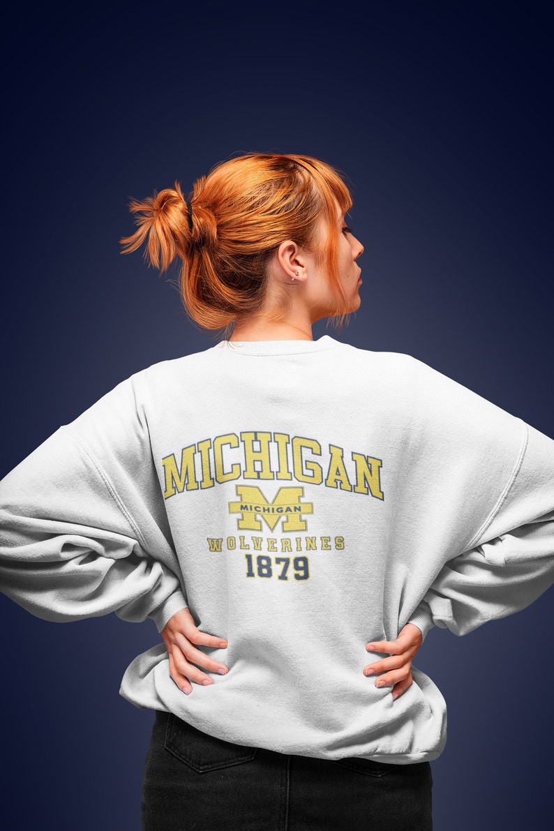 University Of Michigan Sweatshirt, Michigan State Hoodie, College Apparel For Fans - Image 3