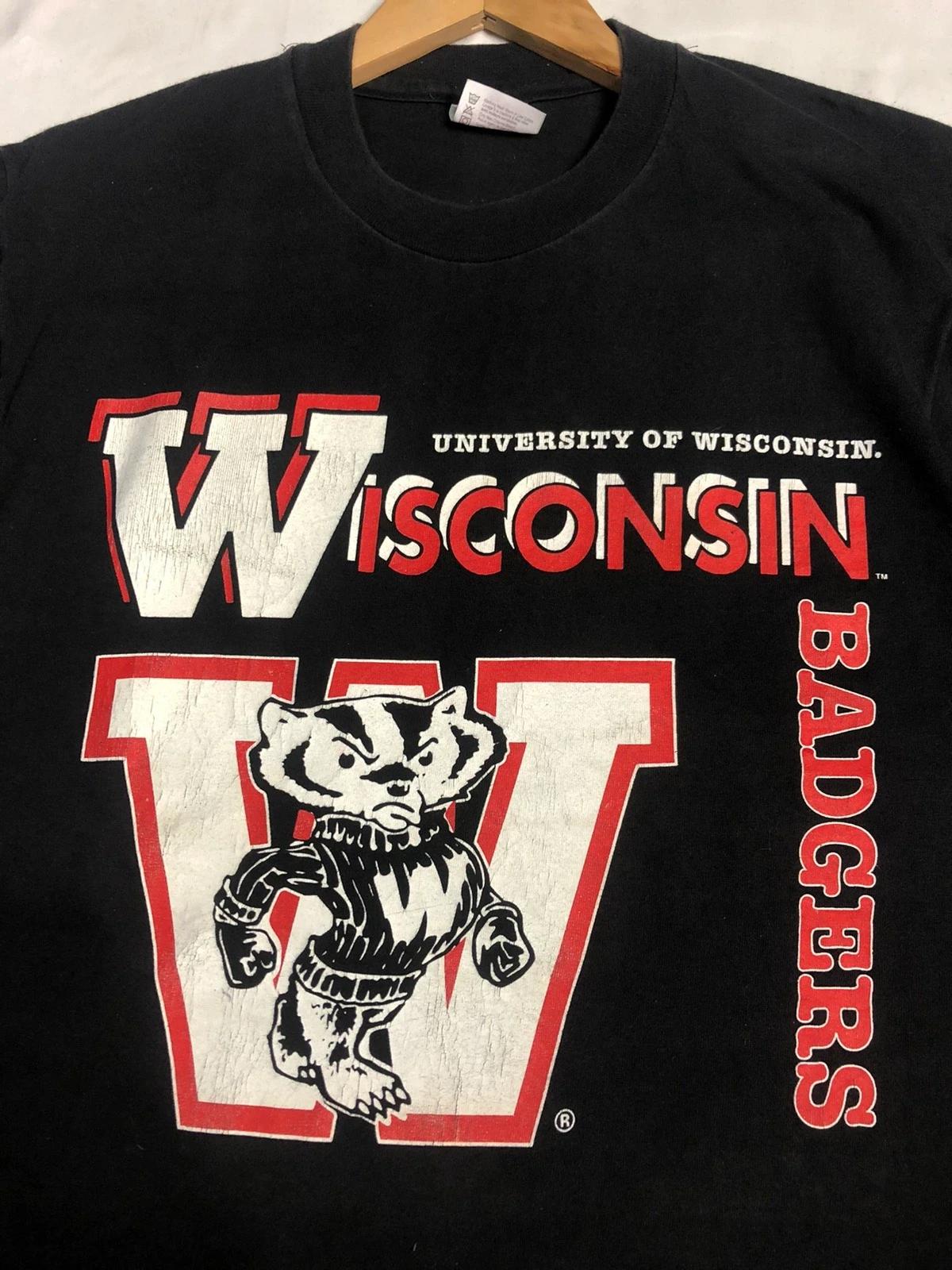 University Of Wisconsin Badgers Vintage Style Full Size T-Shirt & Sweatshirt