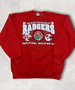 University of Wisconsin Badger State Pullover Sweatshirt - Vintage Design - NCAA Gift