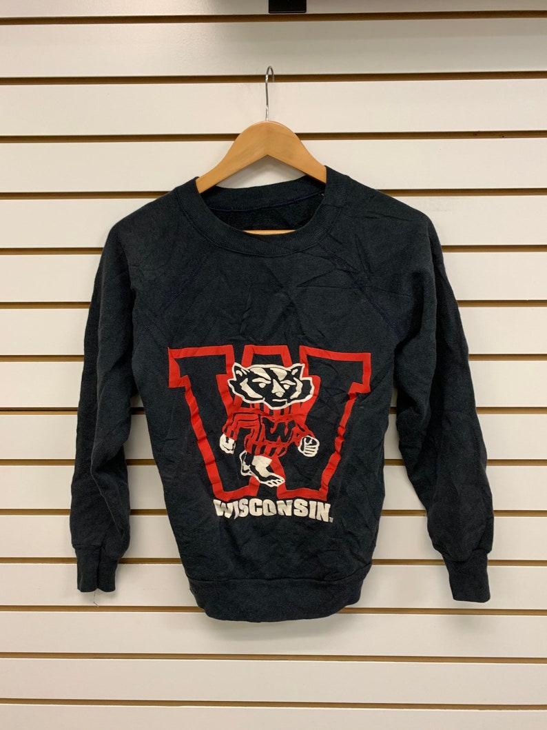 University of Wisconsin Badger State Pullover Sweatshirt - Vintage Style - NCAA Gift