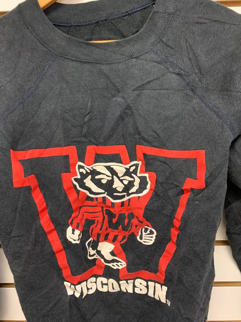 University of Wisconsin Badger State Pullover Sweatshirt - Vintage Style - NCAA Gift - Image 2