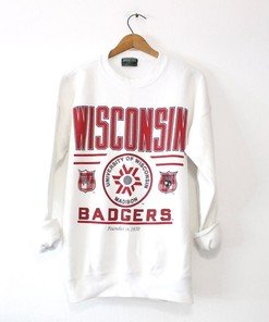 University of Wisconsin Vintage Style Shirt and Sweatshirt Bundle, Great Gift for NCAA Fans