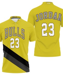 Unleash Your Inner Chicago Bulls Fan With This Michael Jordan 23 Nba Gold Jersey 3D All Over Print Polo Shirt