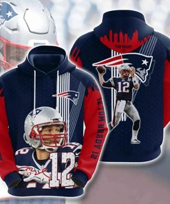 Unleash Your Inner Fan with NFL New England Patriots Tom Brady Zipper 3D Hoodie