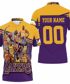 Unleash Your Inner Fan with the Los Angeles Lakers Western Conference NBA Personalized 3D-Polo Shirt