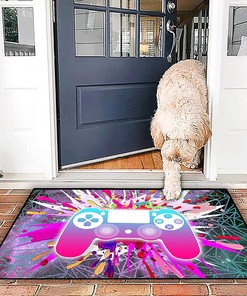 Upgrade Your Teen Boy's Room Decor with Modern Game Printed Living Room and Bedroom Carpet: Controller Player Design