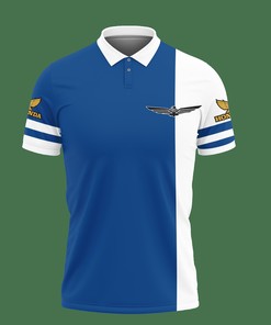 Upgrade your wardrobe with our blue Honda Gold Wing Nct-Va all over print polo shirt