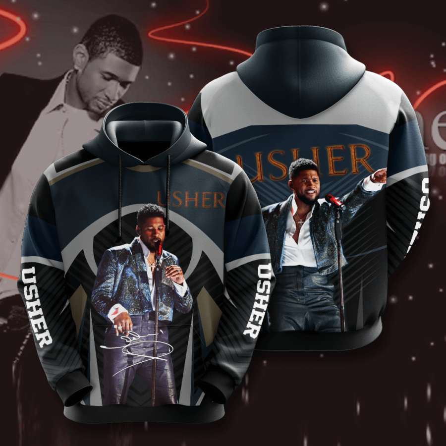 Usher RnB Singer Music Custom Hoodie 3D Print All Over