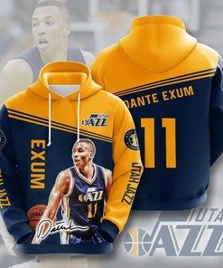 Utah Jazz All Over Print Hoodie in 3D Design with Customized Features
