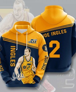 Utah Jazz Sport Theme All Over Print Hoodie in 3D Design