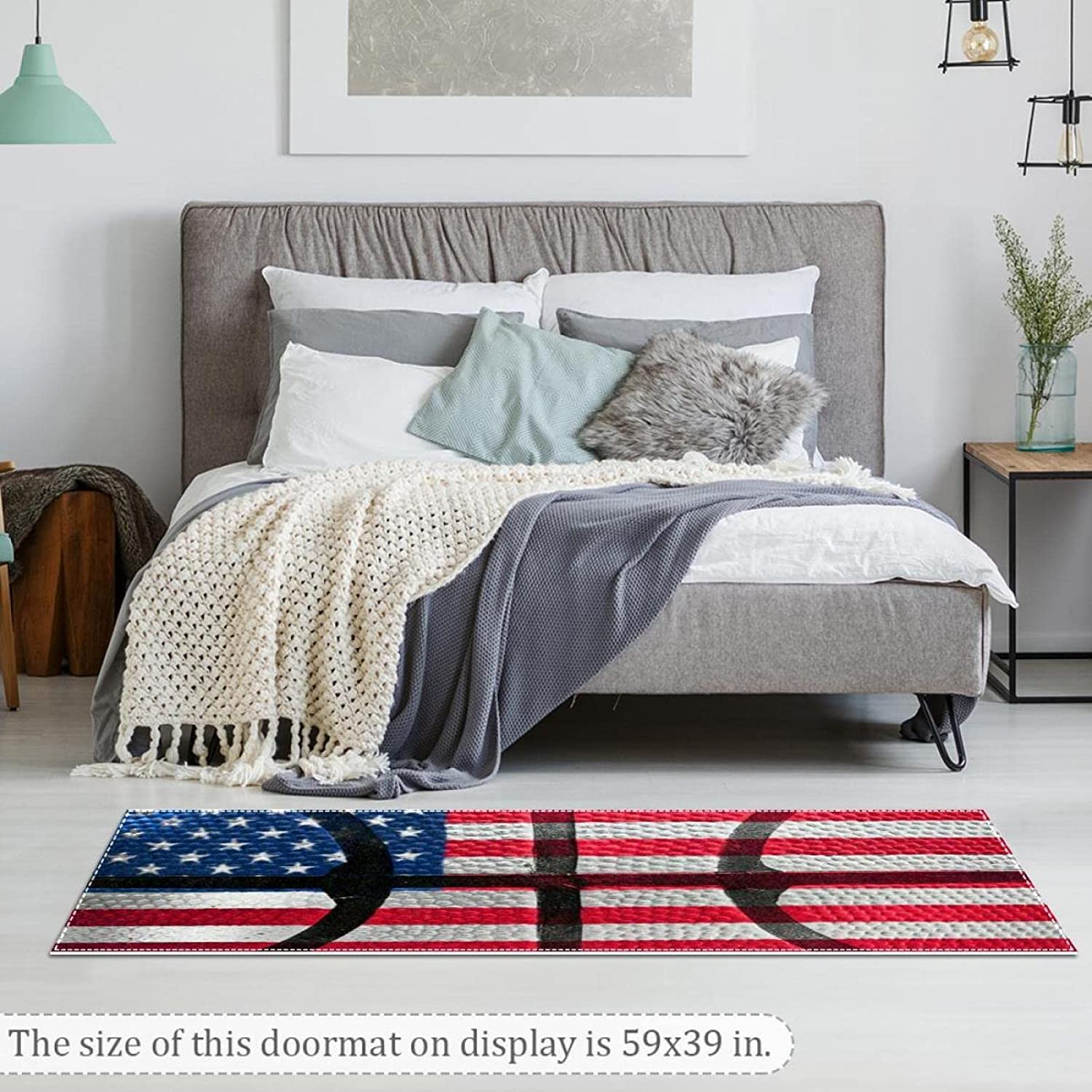 VBFOFBV Indoor/Outdoor Area-Rug, Non Shedding, Bed Room, Living Room, Dining Room, Deck, and Basketball Lovers - Image 2