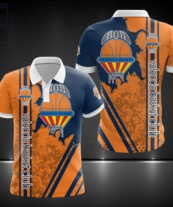 Valencia Basket Polo Shirt, Ideal for Casual Outings and Sports Enthusiasts