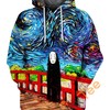 Van Gogh Spirited Away Anime Hoodie 3D Print All Over