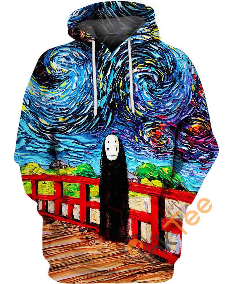 Van Gogh Spirited Away Anime Hoodie 3D Print All Over