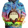 Van Gogh Style Totoro Hoodie in 3D Design