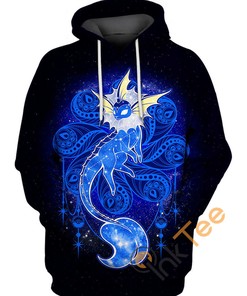 Vaporeon Pokemon Starry Sky Hoodie 3D Print All Over