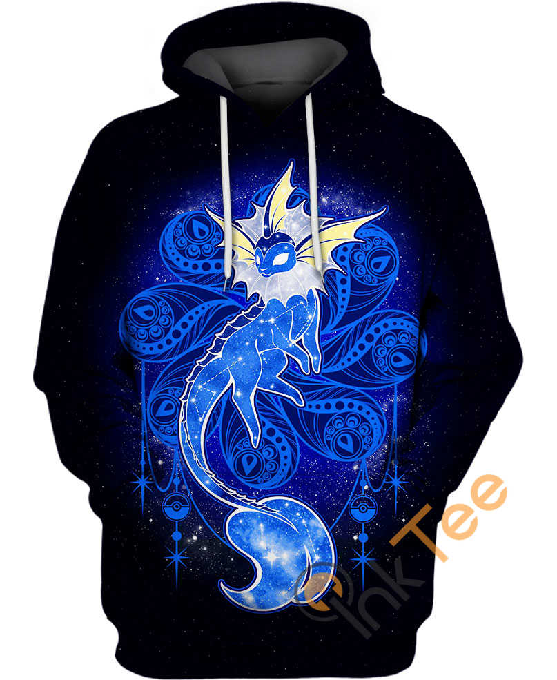 Vaporeon Pokemon Starry Sky Hoodie 3D Print All Over