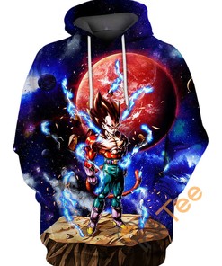 Vegeta's Godly Transformation Hoodie with 3D Print