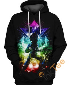 Vegeta's Rainbow Final Flash 3D Printed Hoodie
