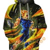 Vegeta's Sacrifice Graphic Hoodie with 3D Effect