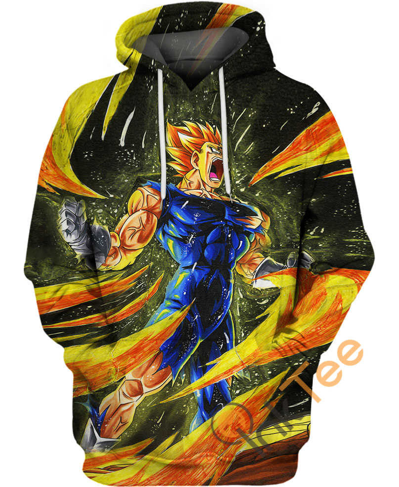 Vegeta's Sacrifice Graphic Hoodie with 3D Effect