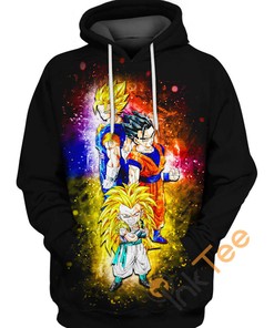 Vegito Gotenks And Gohan Dragon Ball Hoodie 3D All Over Print